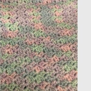 Pastel Multicolor Crochet Blanket - Soft Baby Palette